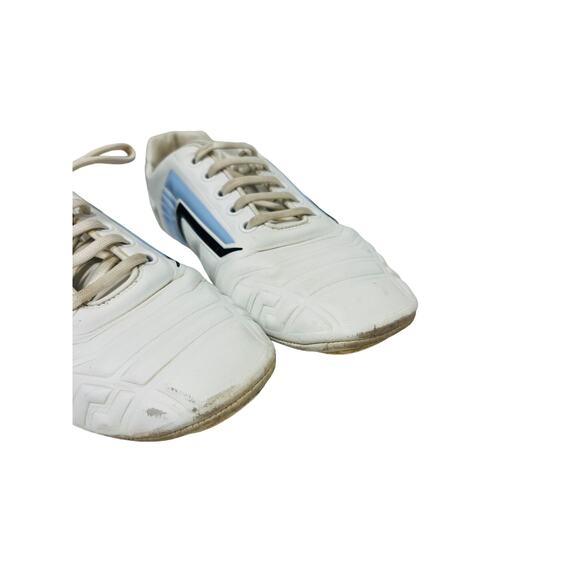 PRADA White Leather Logo Race Lace Up Low Top Rev Race Sneakers Size EU 37 US 7 - Picture 8 of 8